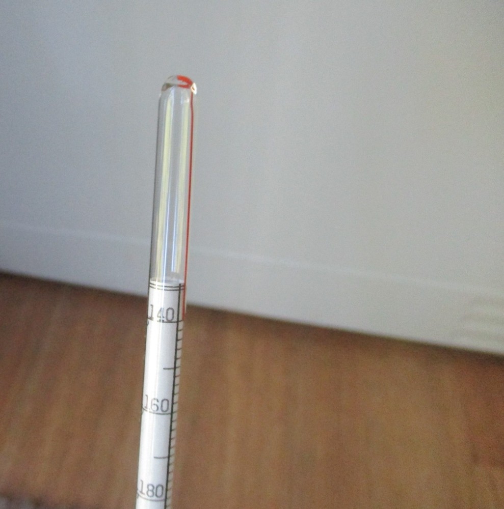 Vintage HB Double Diamond Streamline Glass Hydrometer + Box Untested