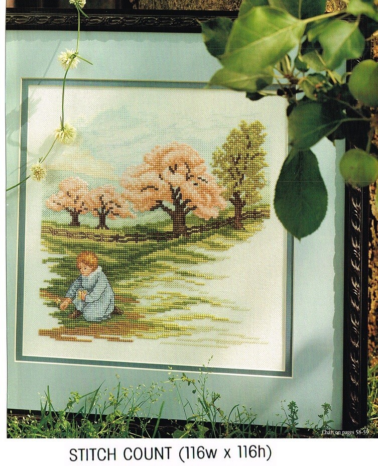 SPRING ORCHARD CROSS STITCH PATTERN  ONLY -  4B14