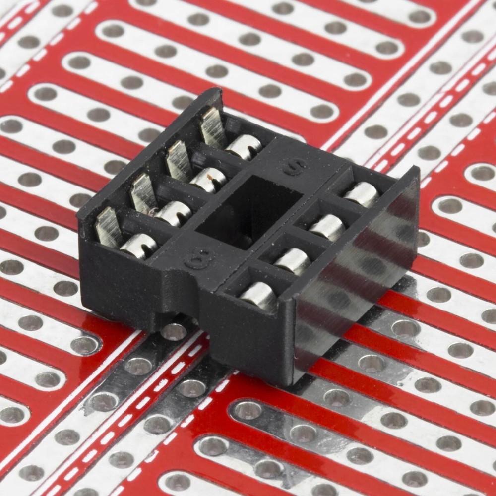 5 Pcs 8 Pin DIP IC Socket Adaptor Solder Type PCB-Mount | Dual Wipe | US Ship