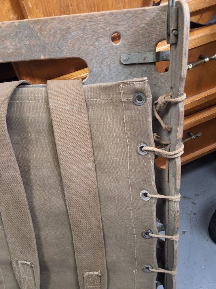 ORIGINAL WWII US ARMY M1944 EQUIPMENT AMMO CARRY PACK BOARD BACKPACK-DATED 1944