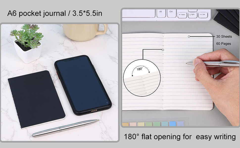Poet Notebook., Lined Small Notebooks, Bla Softcover Memo