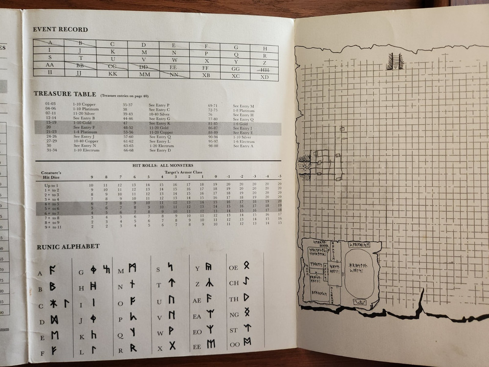 XS2 Thunderdelve Mountain module adventure D&D TSR Basic Dungeons Dragons BECMI