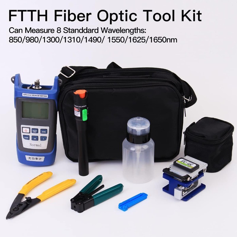Fiber Optic Termination Tool Kit - 9 in 1 Assembly FTTH tool kit