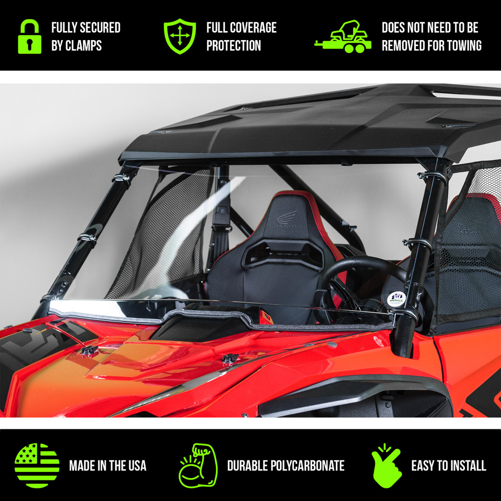 TERRARIDER HONDA TALON FULL UTV WINDSHIELD - STD. 3/16"