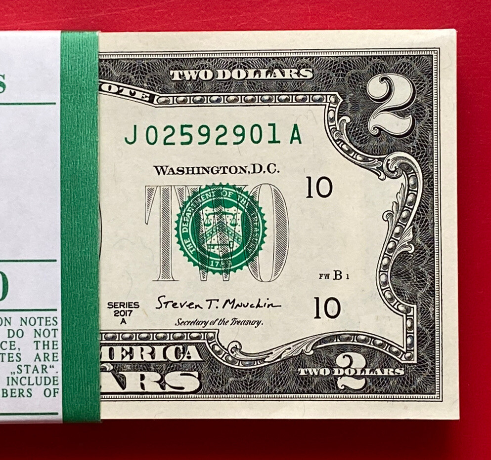 2017 A (1) Two Dollar Bill $2 Note ( KANSAS CITY ) Consecutive ,Uncirculated