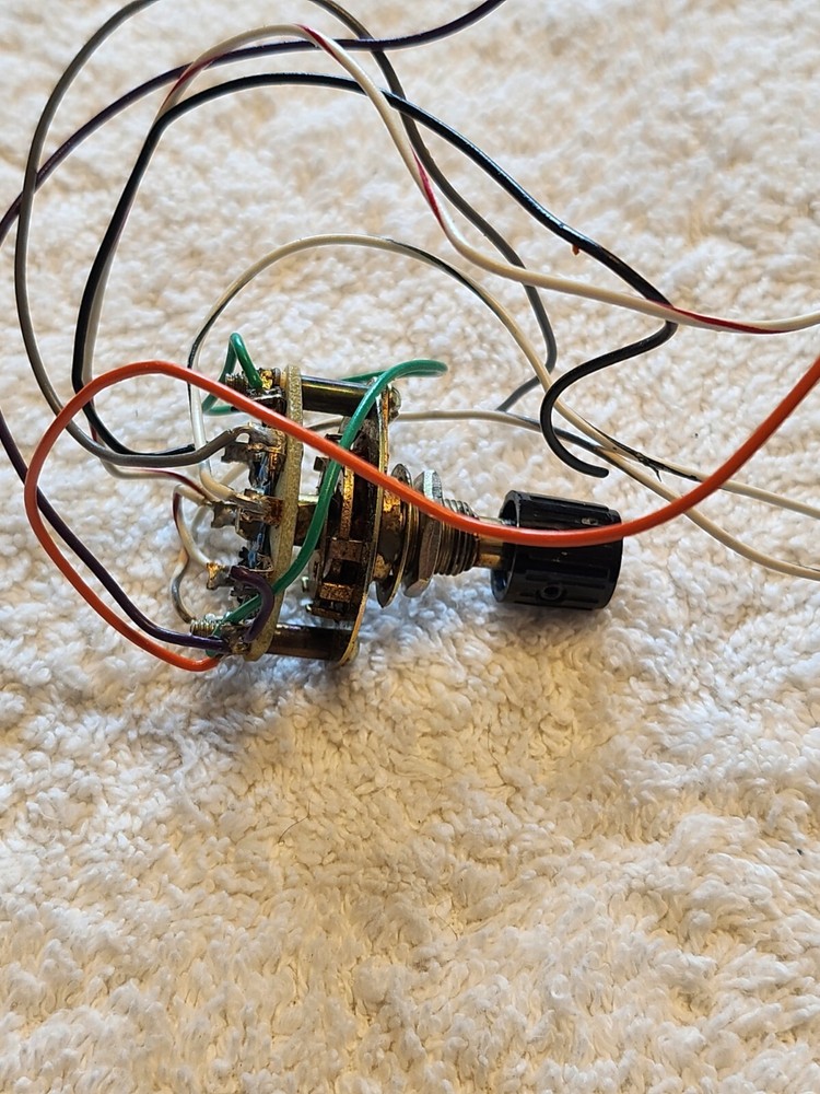 3 POSITION 12 PIN PANEL MOUNT SWITCH W/KNOB TESTED