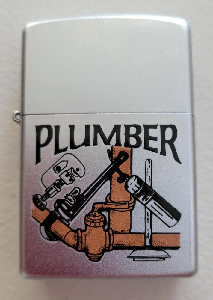 ZIPPO PLUMBER Satin Chrome 2003 Lighter