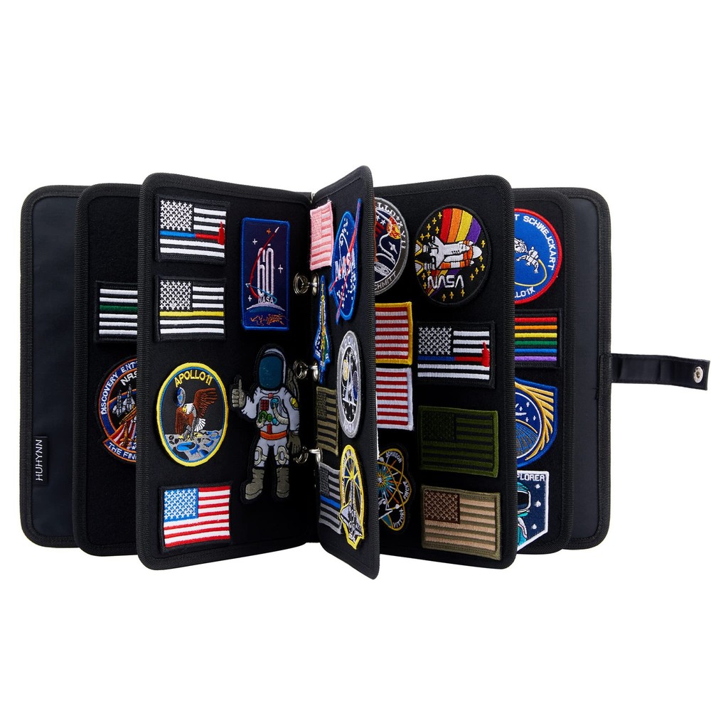 HUHYNN Patch Display Holder, Flip-Page Patch Booklet Organizer for Hook  Loop...