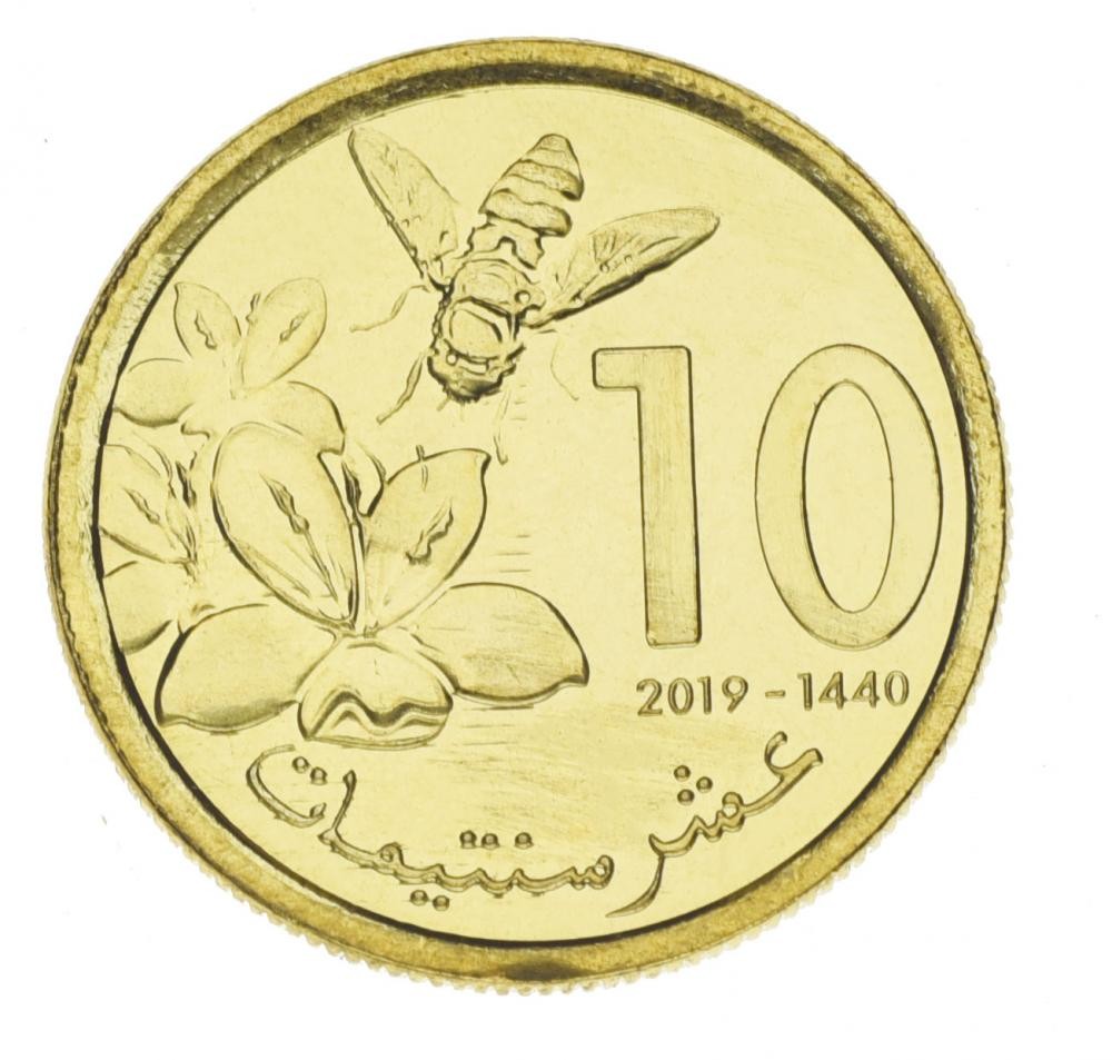 Morocco 10 centime 2019 UNC Bee