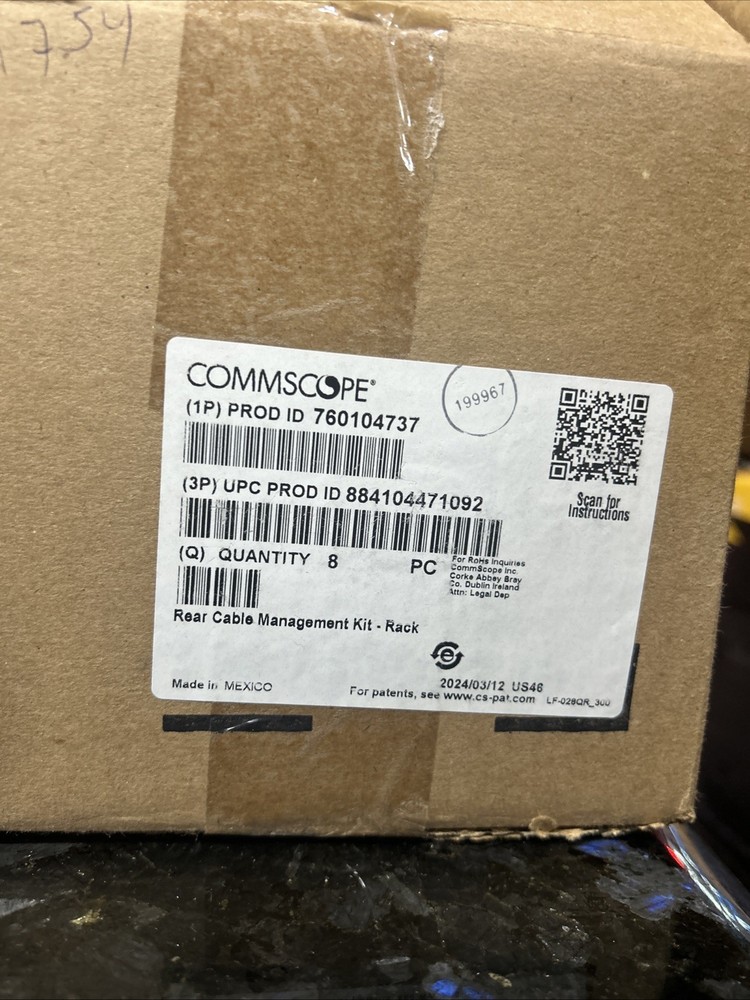Commscope Rear Cable Management Rack Mountable 760104737