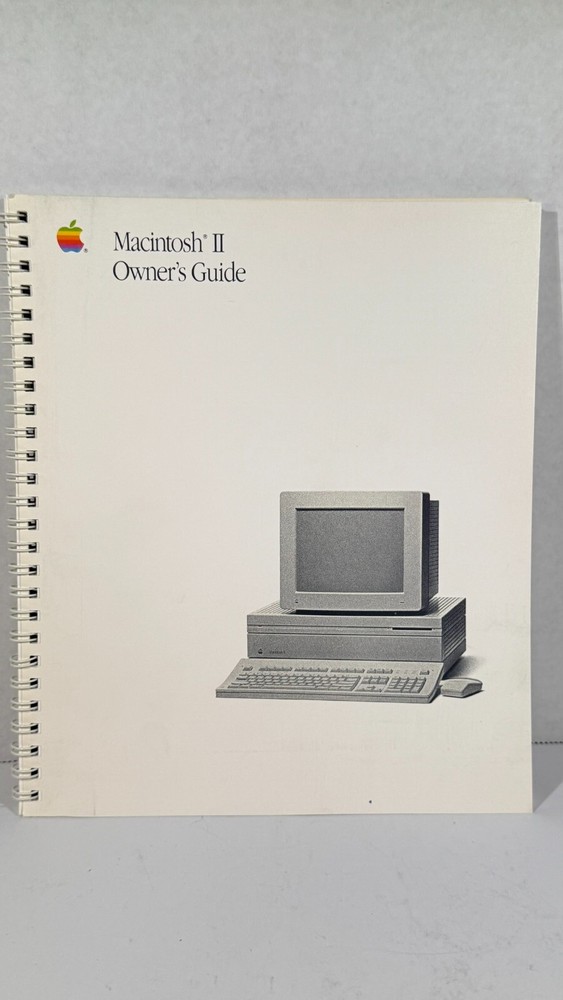 Vintage Macintosh Manuals! Mac II Owner's Guide, Utilities User's Guide,Ref Card