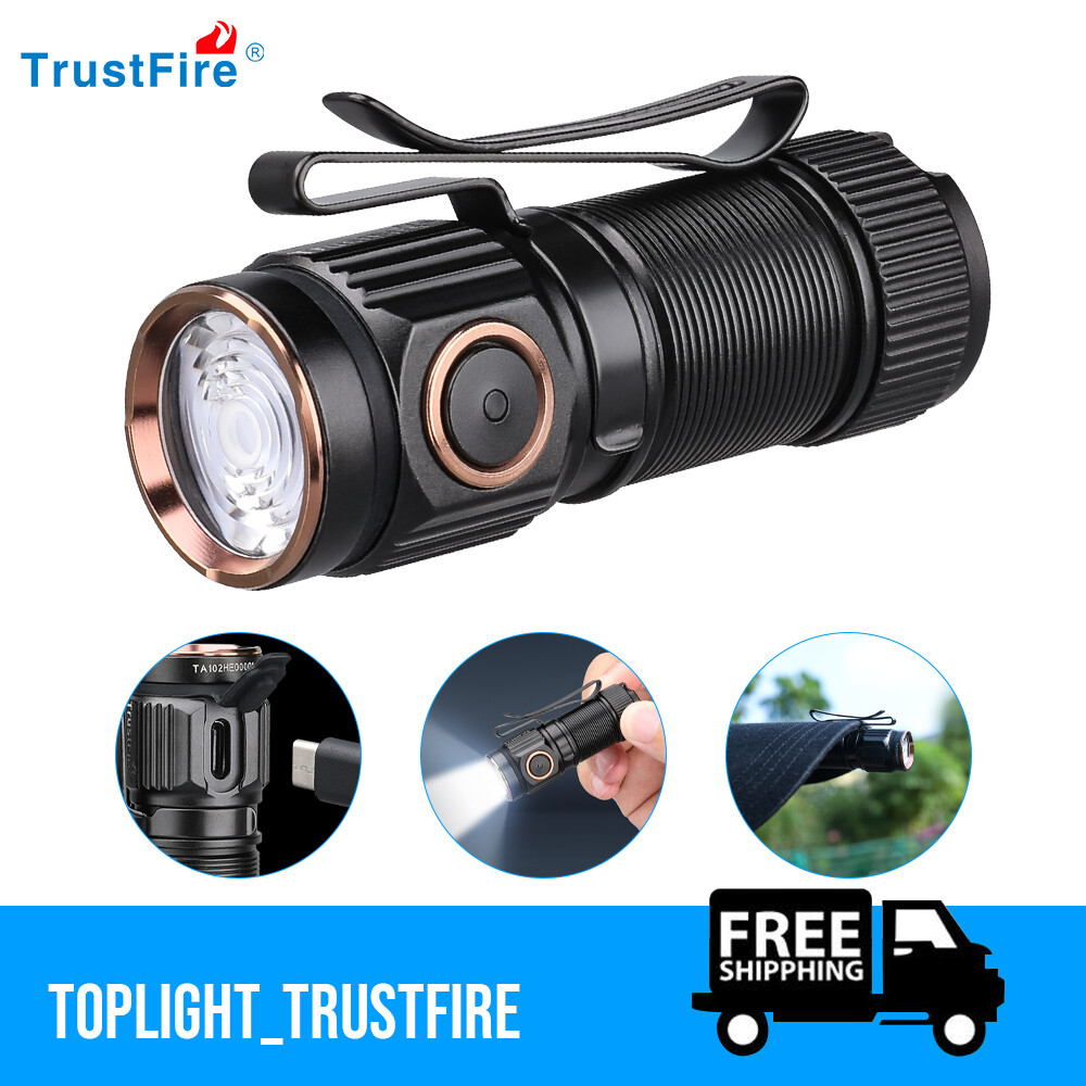 TrustFire EDC Flashlight Rechargeable,1000 Lumen Flashlight 5 Modes Torch（MT10）