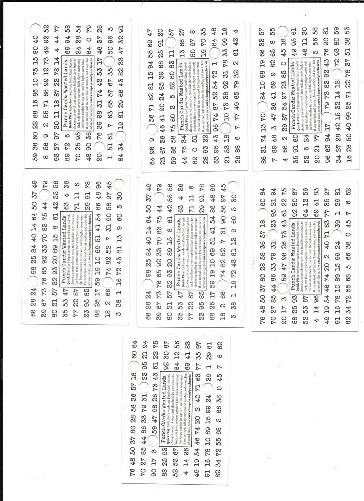 WASTED LANDS game Dave Dorman SIGNED 13 PUNCH CARDS 2003.