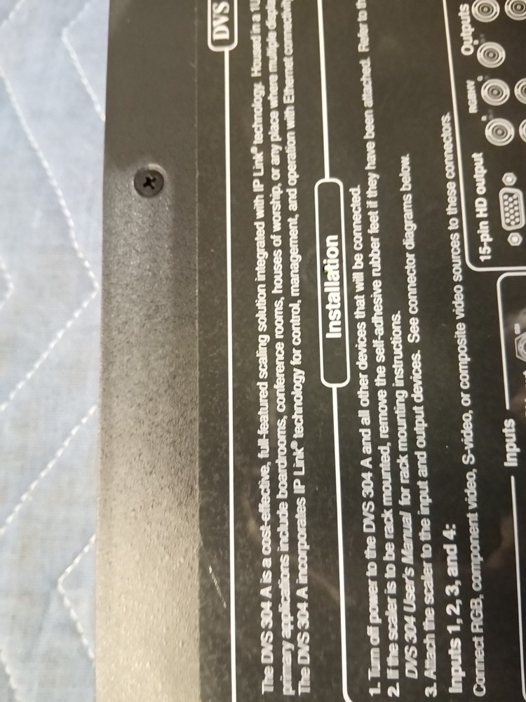 Extron DVS 304 Configurable System Switcher 33-810-01 Rev. F