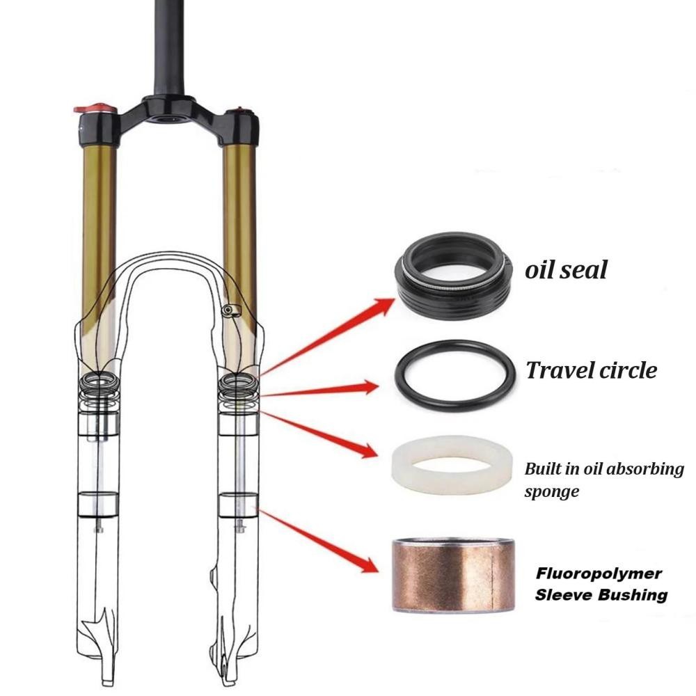 Bicycle Front Fork Seal Xring Oring Replacement Kit for 32mm Inner Tube Fork