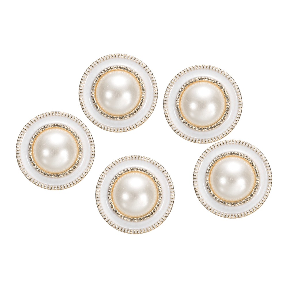 5pcs Gold Pearl Button 25mm 0.61" Thick Sewing Button Style D