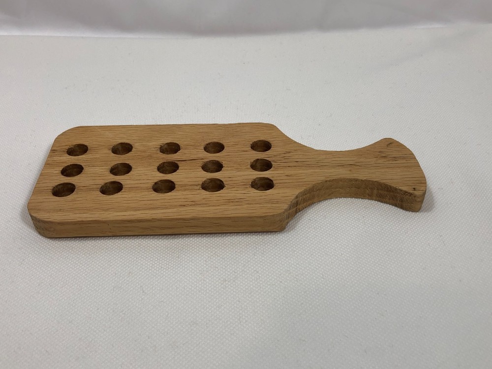 HANDMADE MUZZLELOADER ROUND BALL LOADING BLOCK ~ .45 CAL, 15 ROUNDS ~ VGC