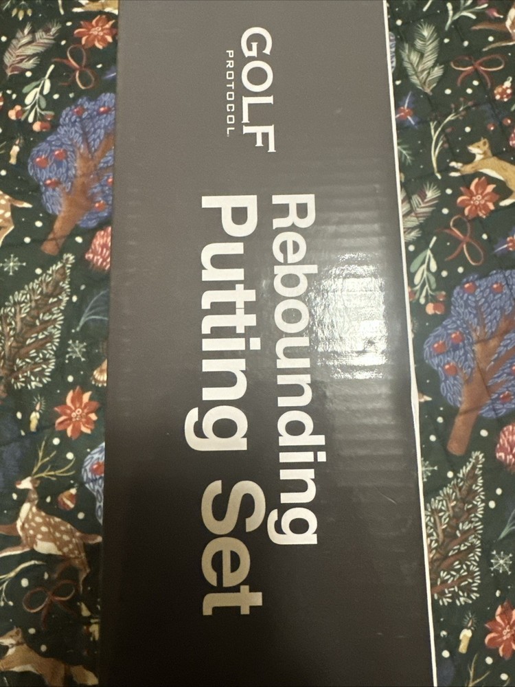 Protocol Rebounding Golf Putting Set Automatic Ball Return W Travel Carry Case