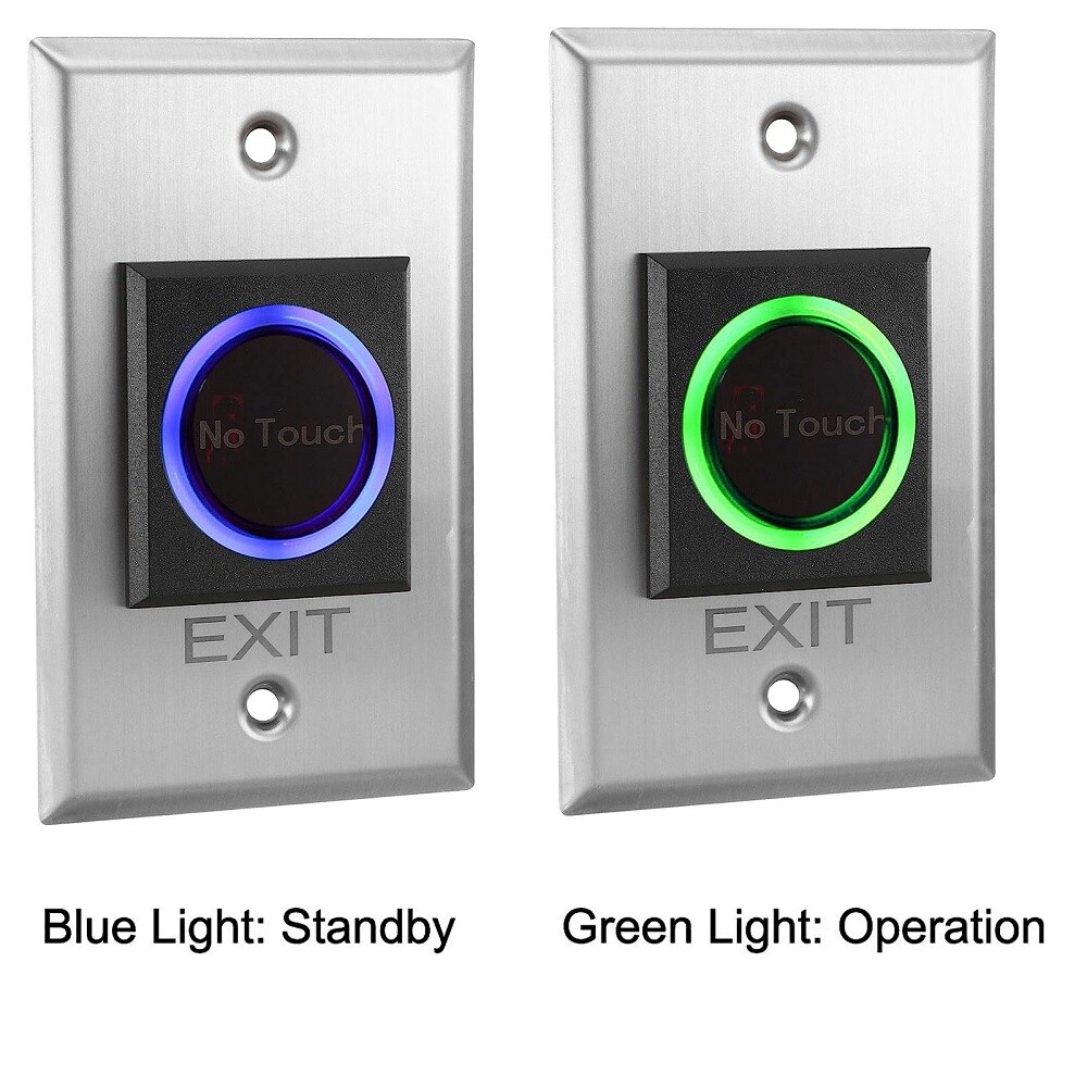 IR No Touch Exit Button NO NC Touchless Switch for Door Access Control Lock