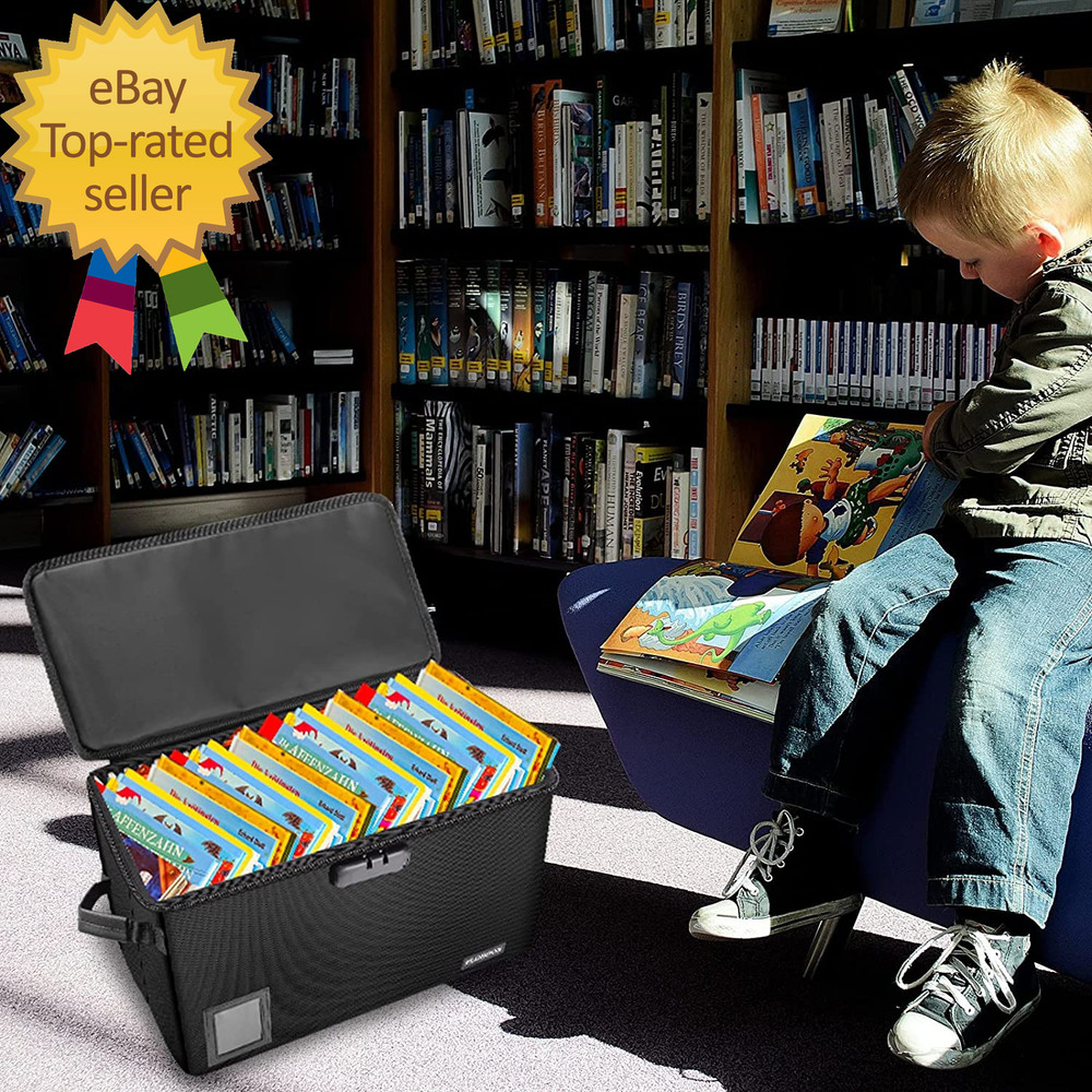 Comic Book Storage Box, Fireproof & Water-Resistant Comic Book Box with Lock an
