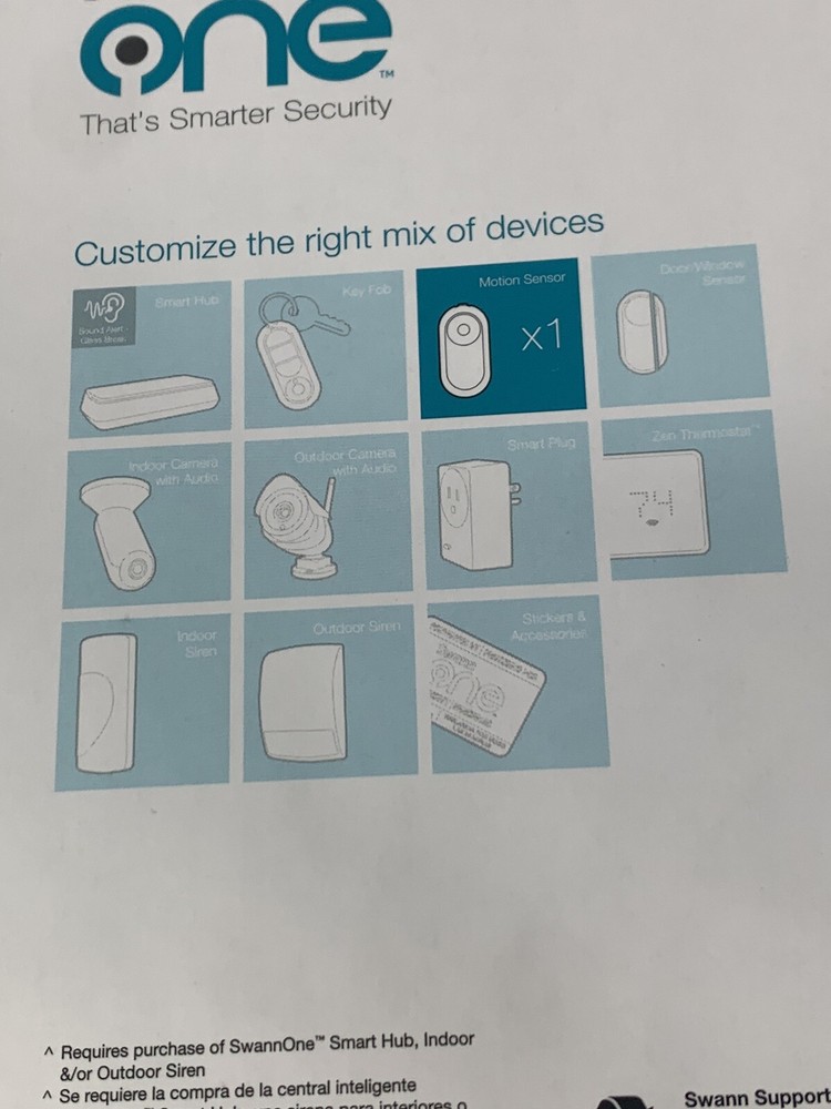 Swann One Motion Sensor And Window Door Sensor Lot, New (D2)