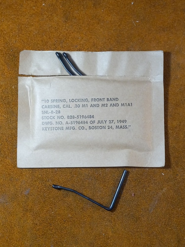 M1 Carbine Barrel Band Spring USGI NOS