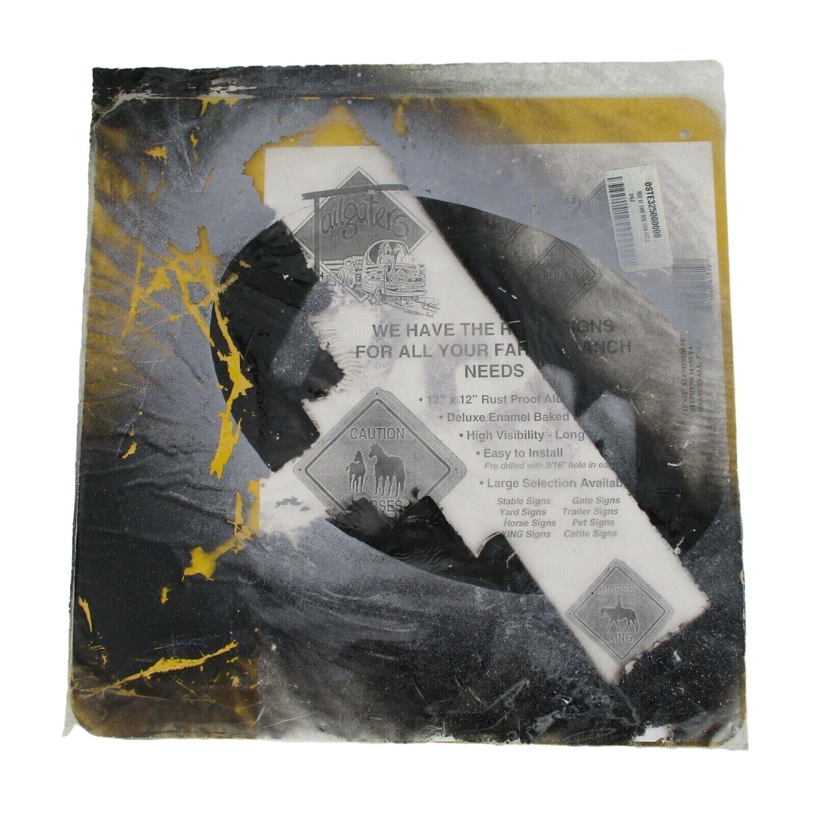 Ride At Your Own Risk Metal Sign by Stephens Mfg 12" x 12" w Pre-drilled Corners