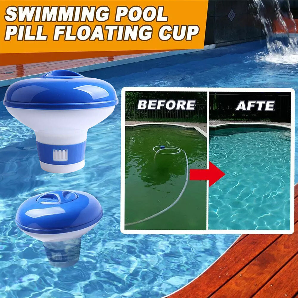 ABS Pool Chlorine Dispenser 1.5" Tablet Holder,Durable & Floatable Design