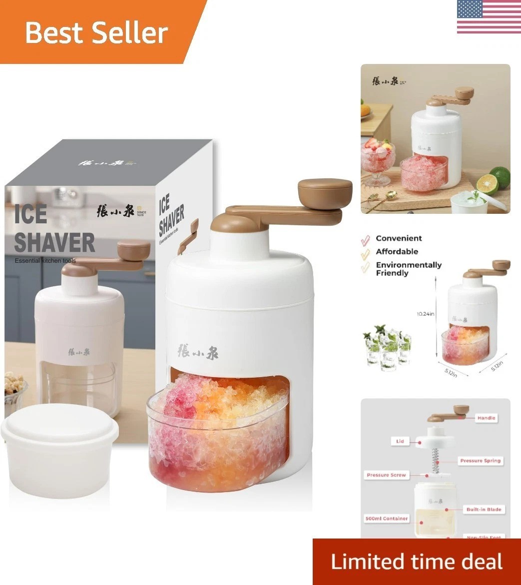 ZHANG XIAO QUAN Hand-cranked Shaver Ice and Snow Cone Machine, Manual Shaved ...