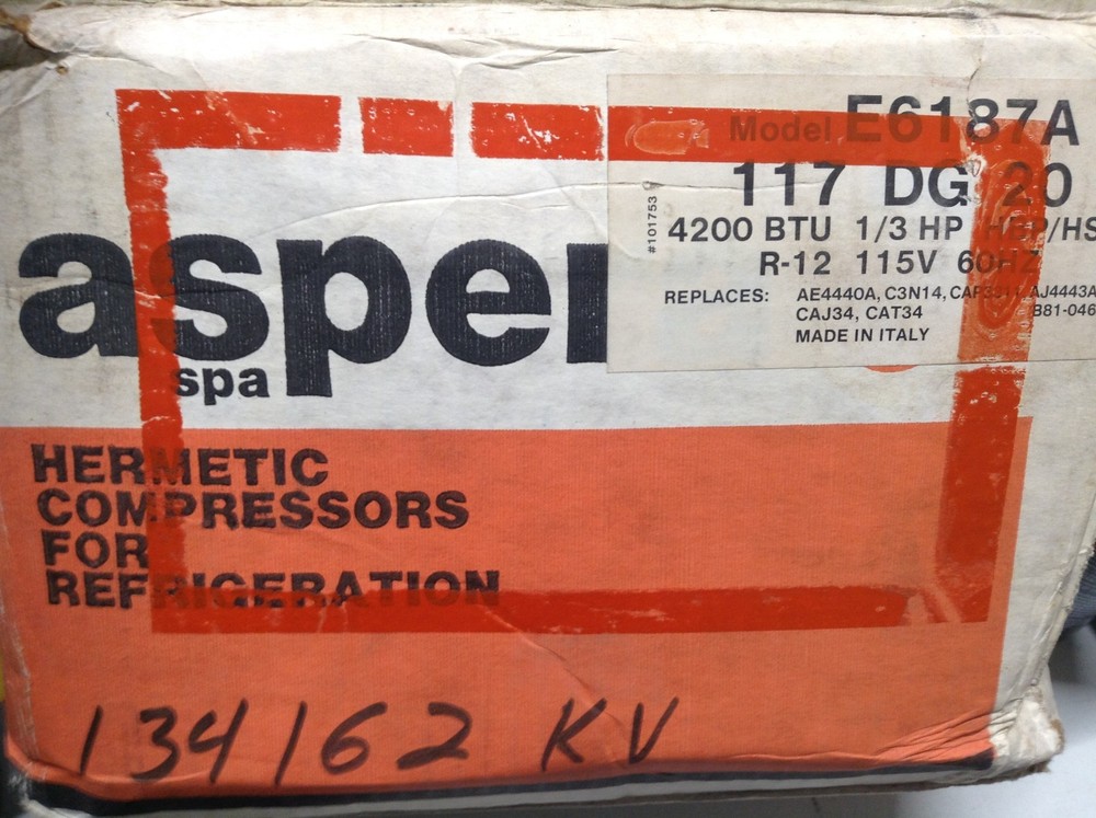 Aspera E6187A - 117DG20 Refrigeration Compressor Kit