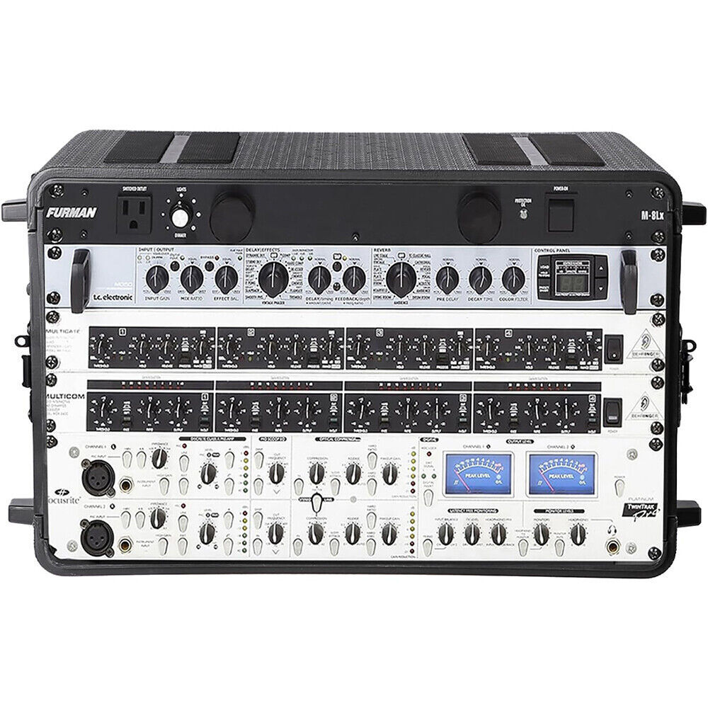 6U Rack Case Shallow 17" Depth, 19" Rackmount Flight Case for Amplifier, Audio