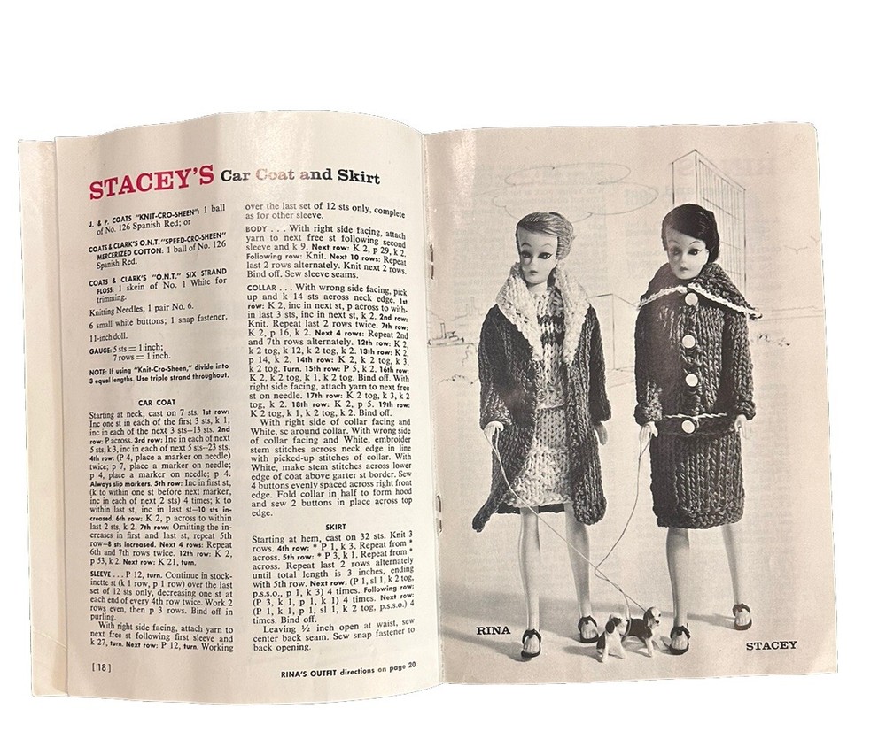 Coats & Clark's No. 151 Doll Wardrobe Pattern Book1964