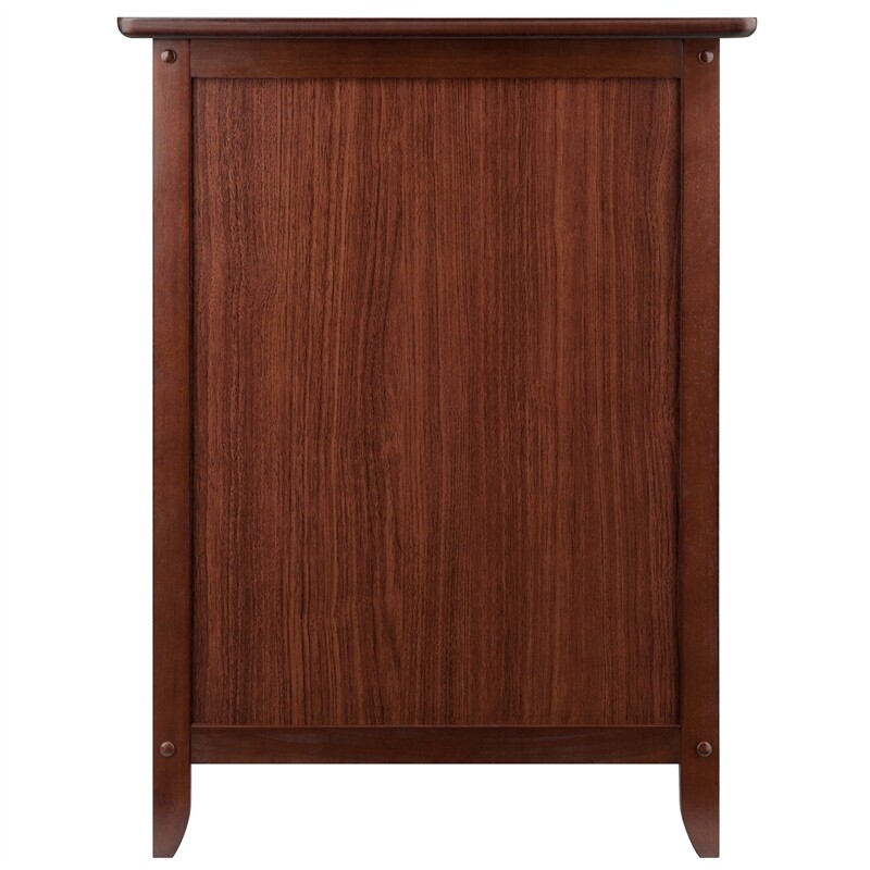 Winsome Eugene Transitional Solid Wood Nightstand with Drawer in Antique Walnut