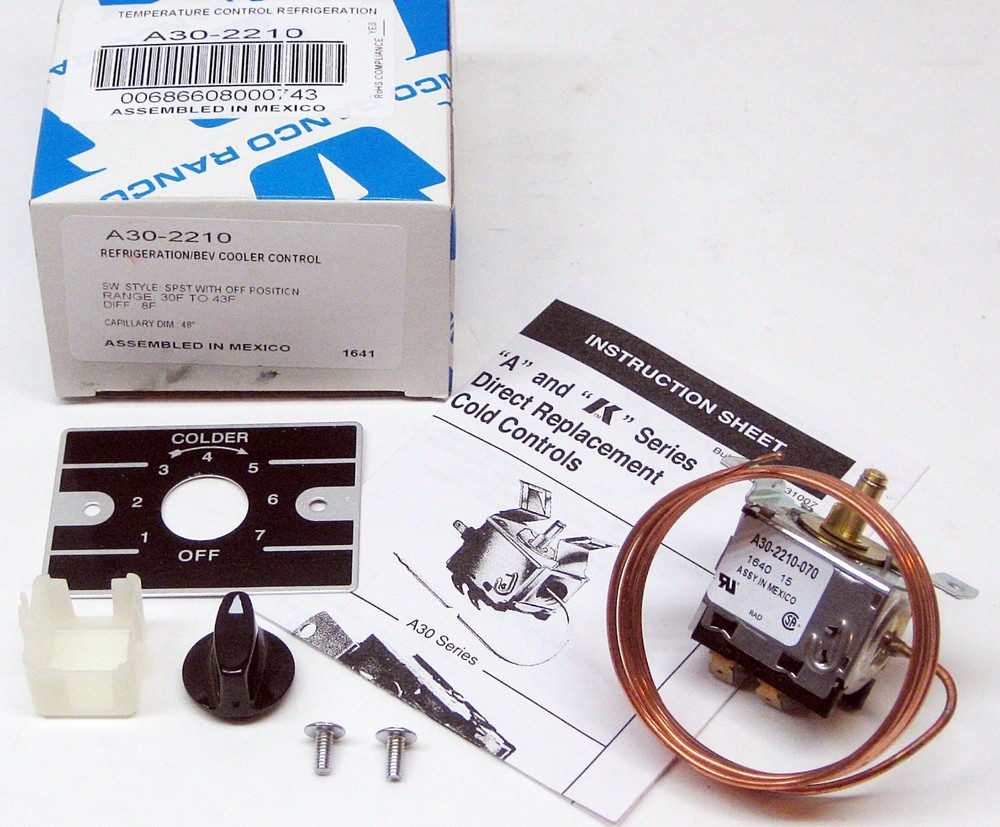 Ranco Temperature Cold Control for Beverage Coolers Refrigerators A30-2210