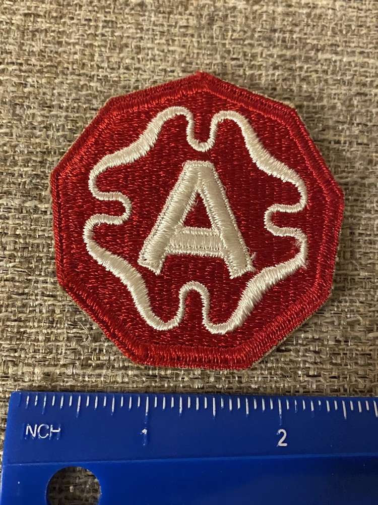 US Army 9th Army White A Patch INV3949