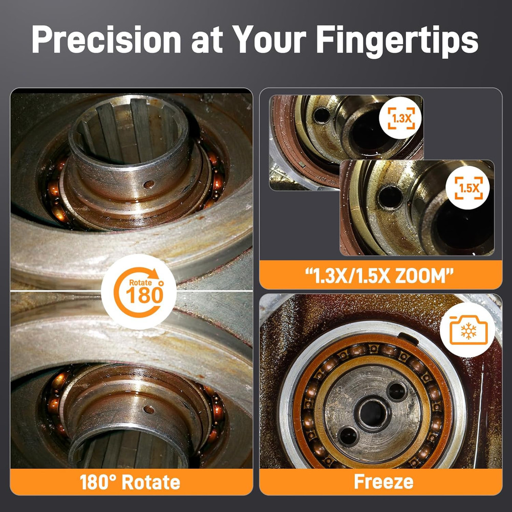 16.5FT Waterproof Endoscope Camera for Auto, Wall & Wire Inspections