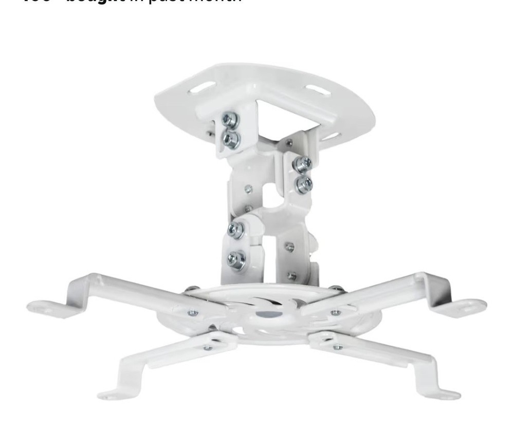 VIVO Universal Adjustable White Ceiling Projector | Projection Mount Extending