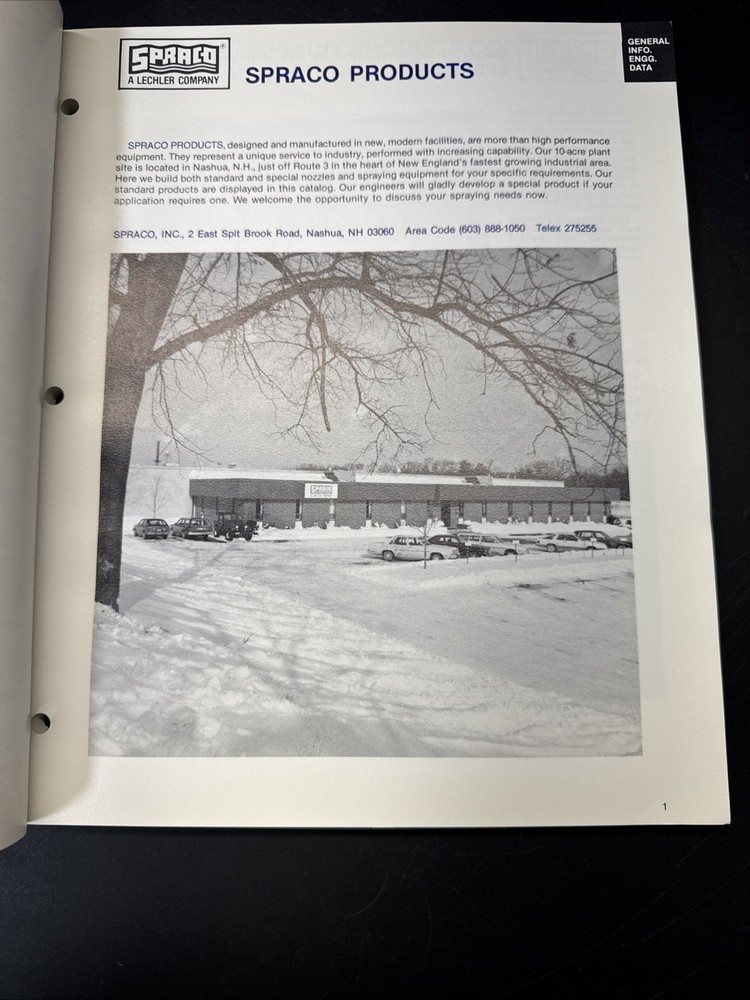 Spraco Spray Nozzle User's Manual Catalog 8507