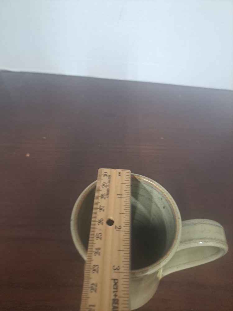 1999 Eagle Road Handcrafted Tan Pottery Mug