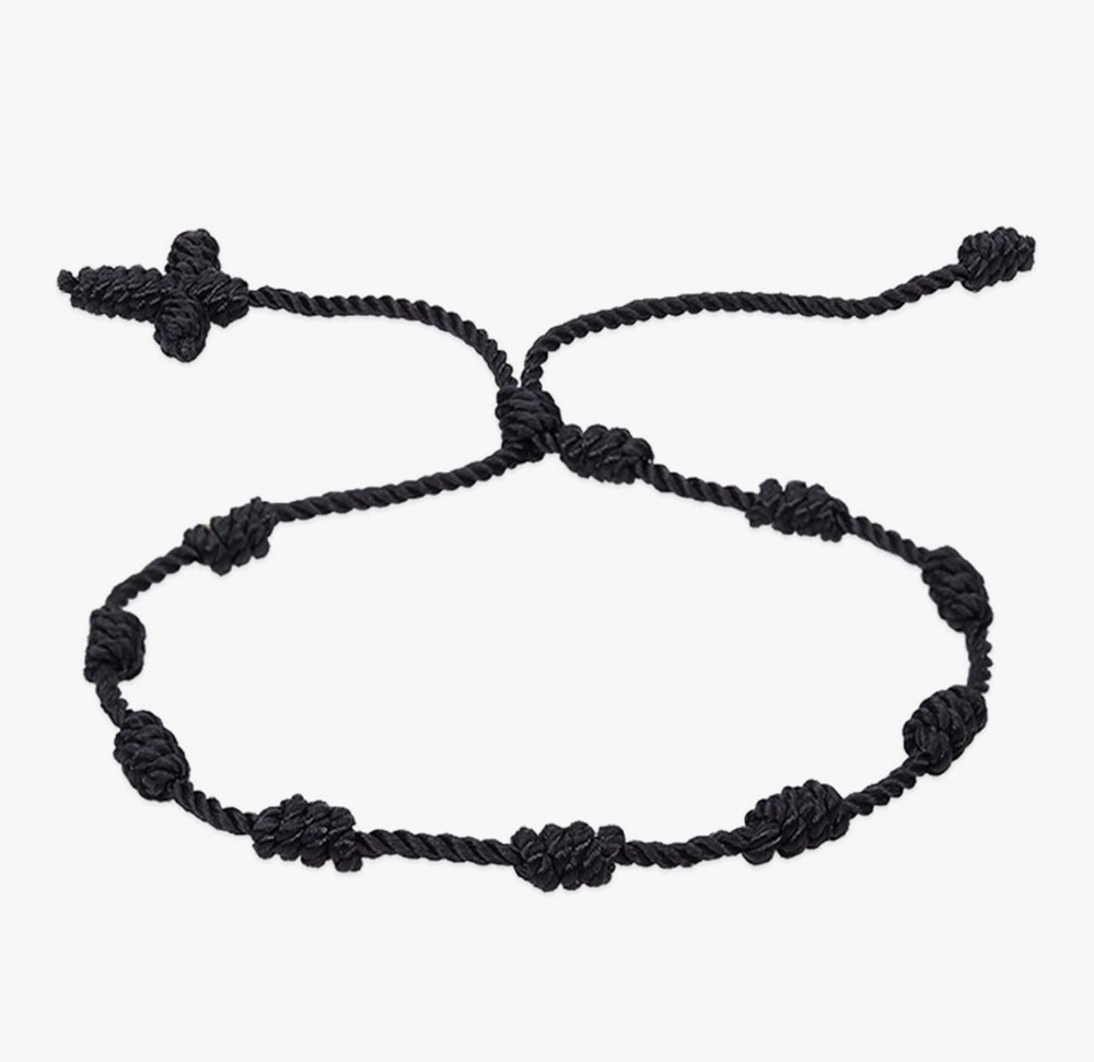 Knotted Rosary Bracelet - Black