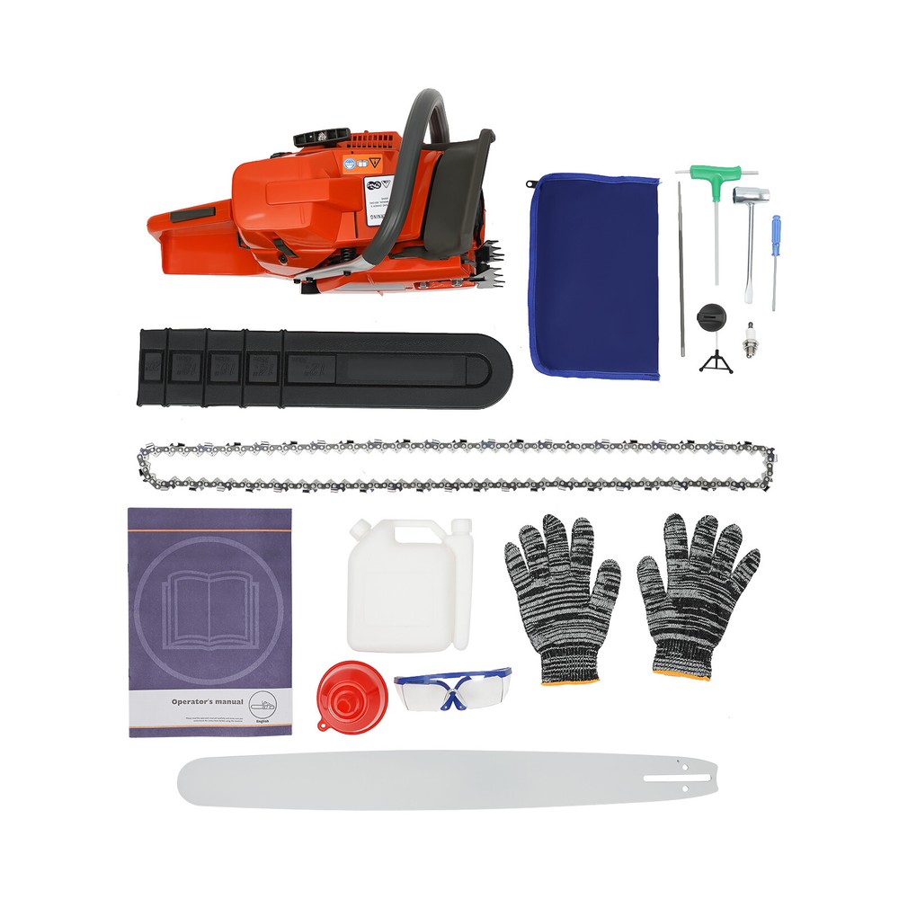 71cc Cordless Petrol Chainsaw with 28" Guide Bar - Powerful 2-Stroke Engine
