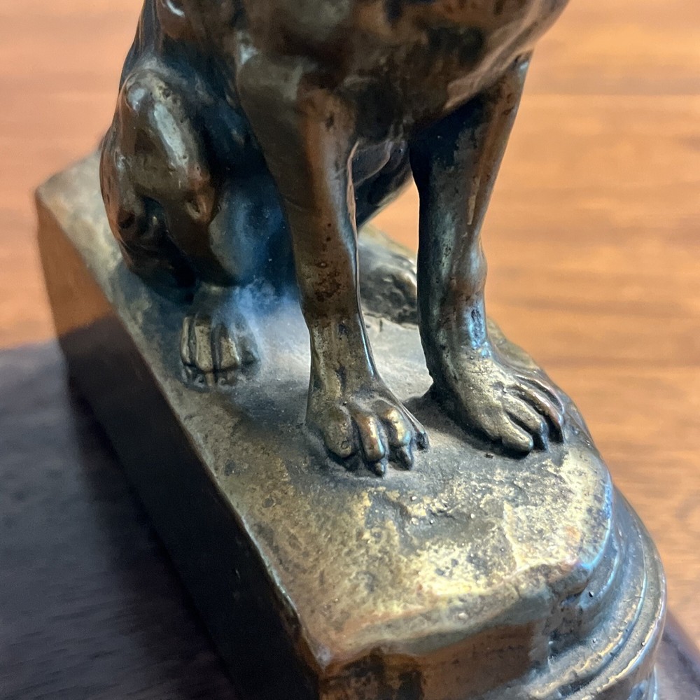Bronze Cast German Shepherd Bookends by Armor Bronze, C.1930