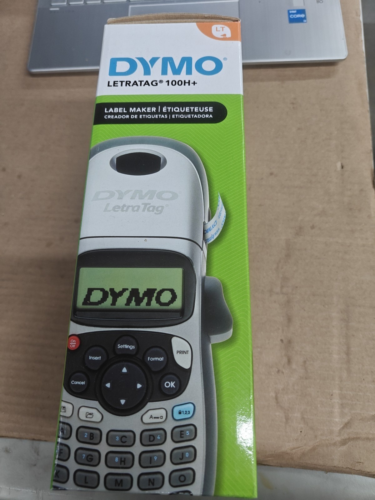 DYMO Portable Printer Handheld Label Maker Black Silver Letratag 100H+ New
