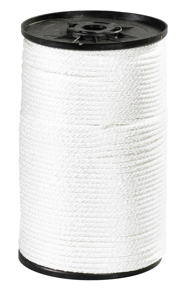 1/4, 1,150 lb, White Solid Braided Nylon Rope