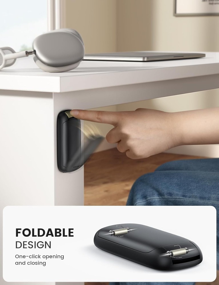 Headphone Adhesive Holder-[Foldable & Compact] Headphone Holder Hook Mount