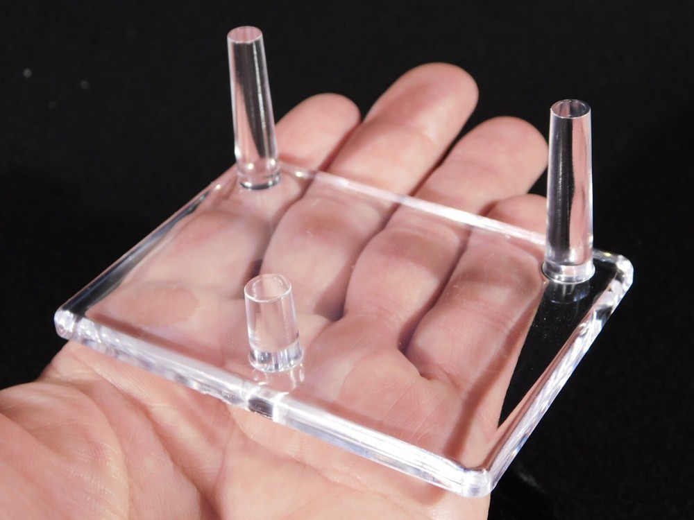 Heavy Duty THREE Post SPHERE Display Stand LARGER Size Clear Acrylic