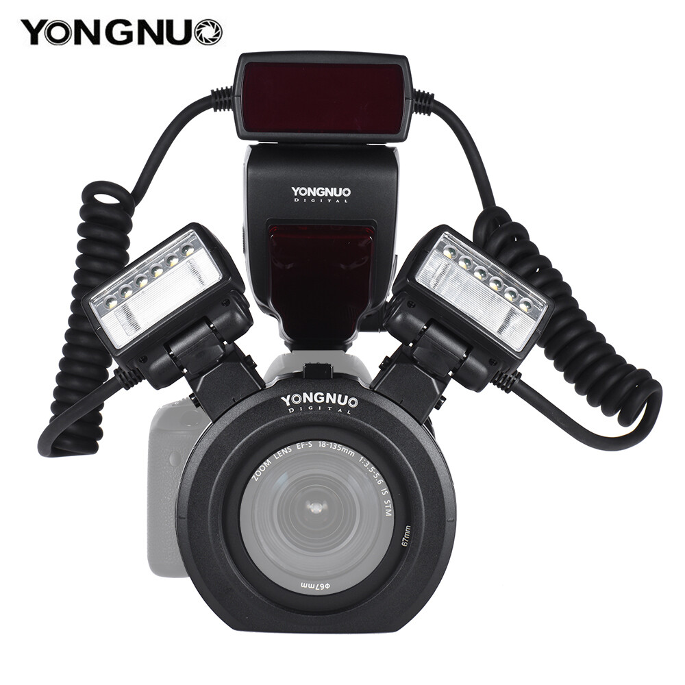 YONGNUO YN24EX E-TTL Macro Ring Flash Speedlite Light 2Pcs Flash Head for Canon