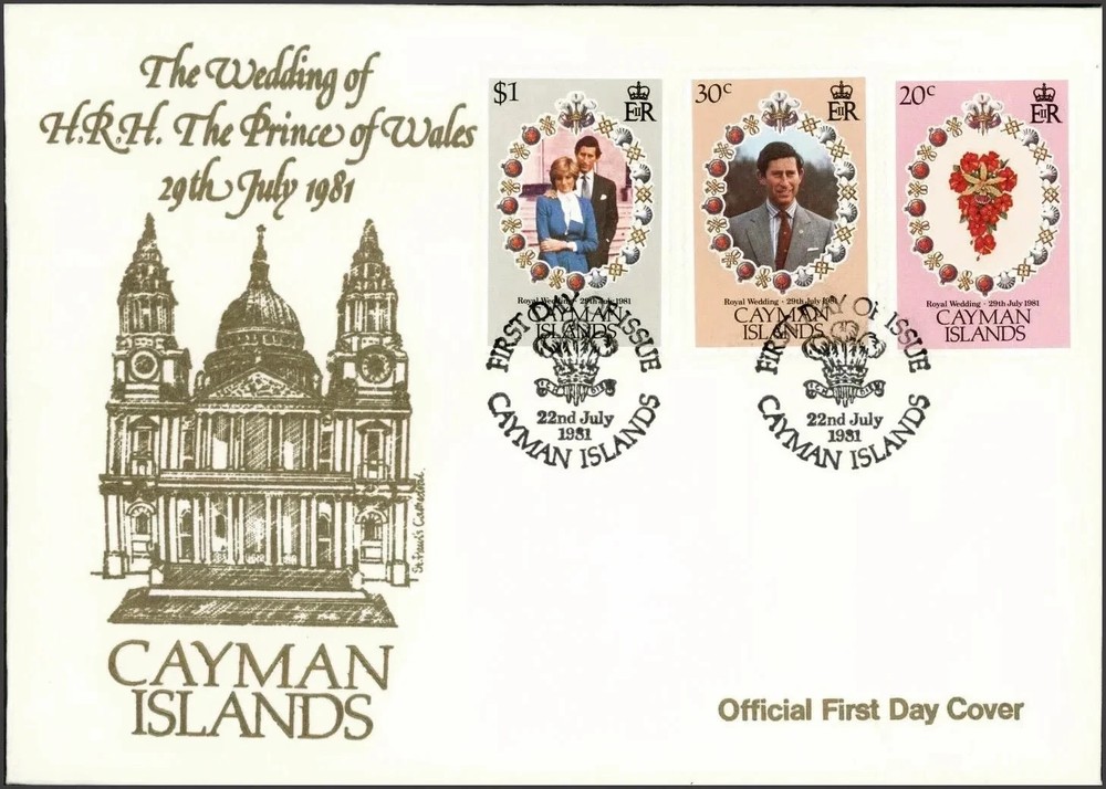 Royal Wedding FDC Cayman Island