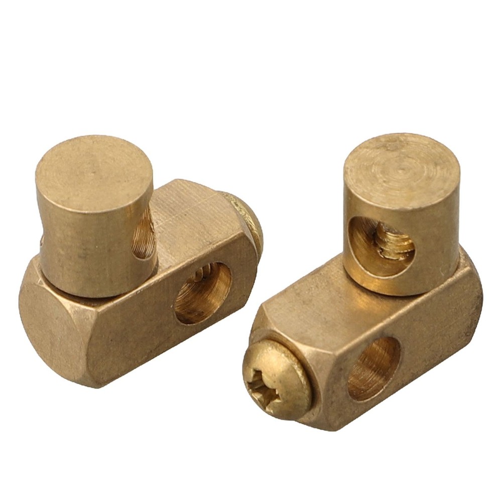 2pcs Double Joint Piece For Eccentric Drain Fitting Adjustable With 5.2mm Hole