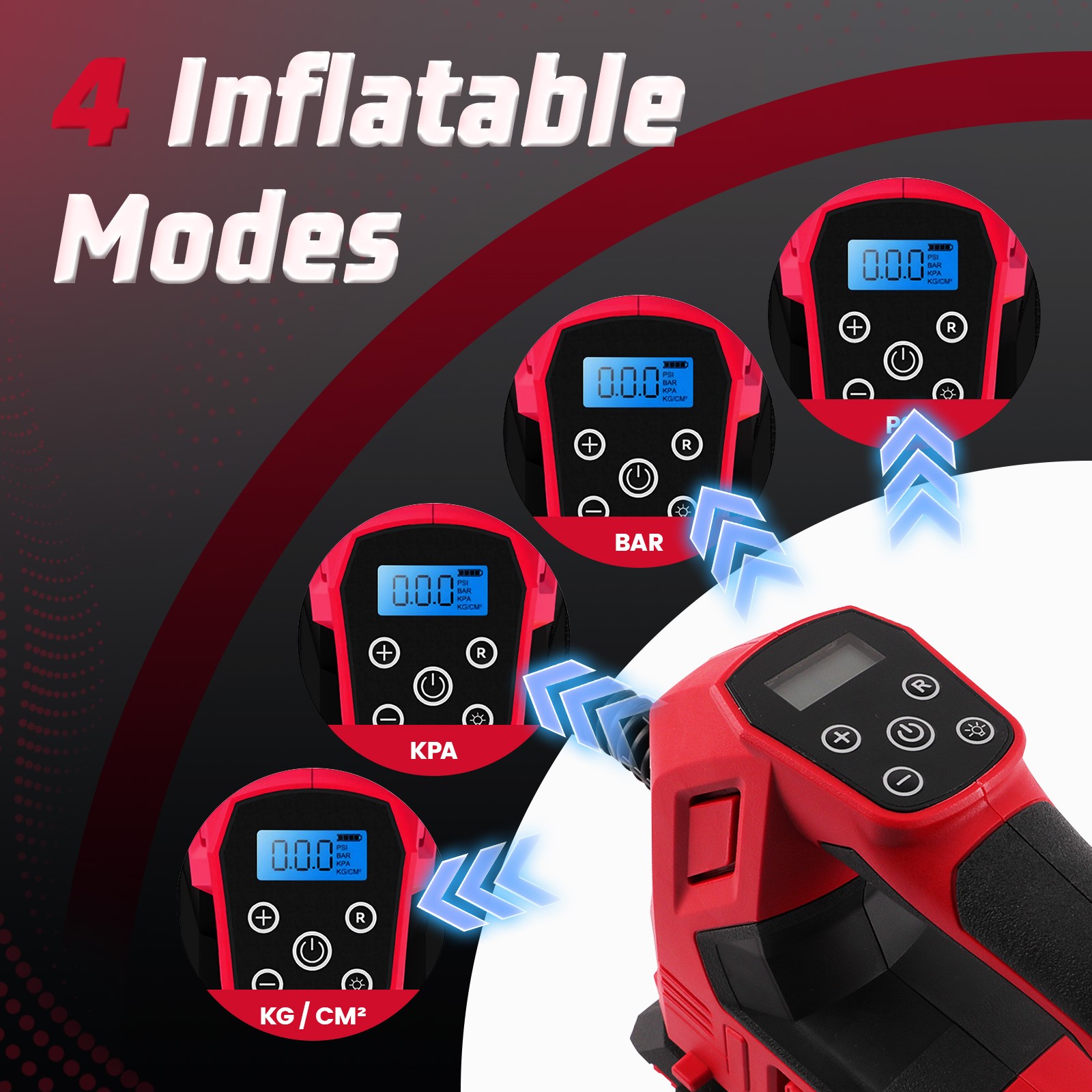 Tire Inflator for Milwaukee M18 Battery Portable Air Compressor for Car, Bicycle